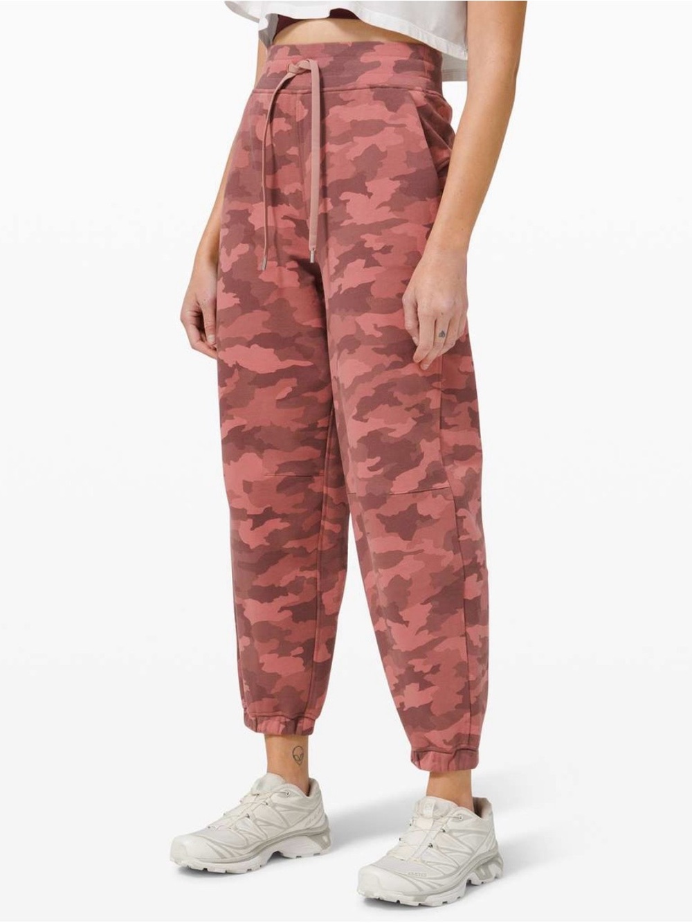 Lululemon Relaxed Fit French Terry Jogger Pant Heritage 365 Camo Brier Rose 6